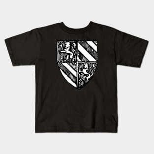 Shield of Pope Pius IX (black & white) - white bkg Kids T-Shirt